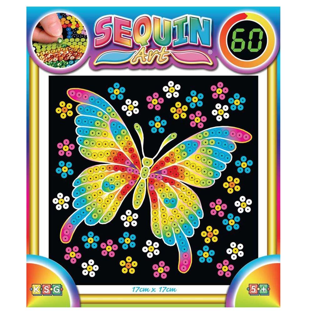Sequin art, Изкуство с пайети за 60 минути, Пеперуда