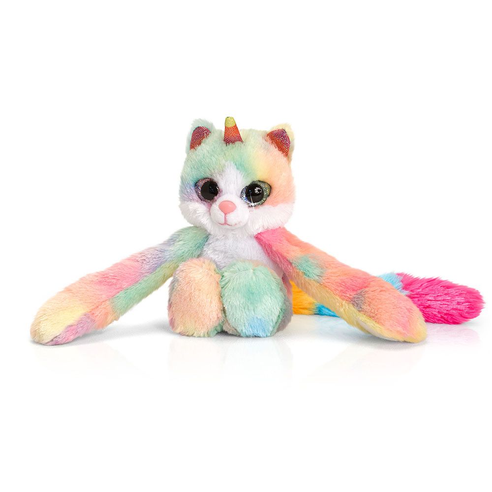 Прегърни ме, Плюшена играчка, Коте еднорог Уна, 12 см, Keel Toys