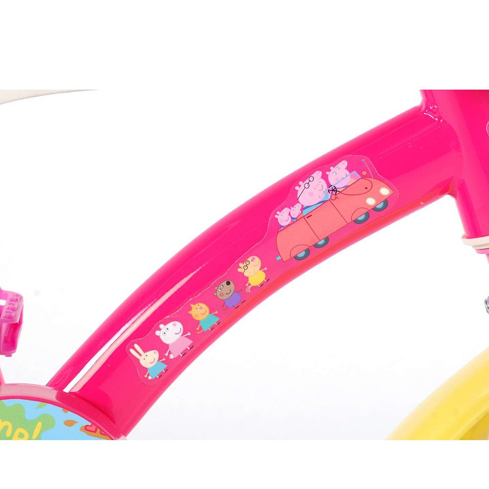 Велосипед с родителски контрол и помощни колела, Пепа Пиг, 10 инча