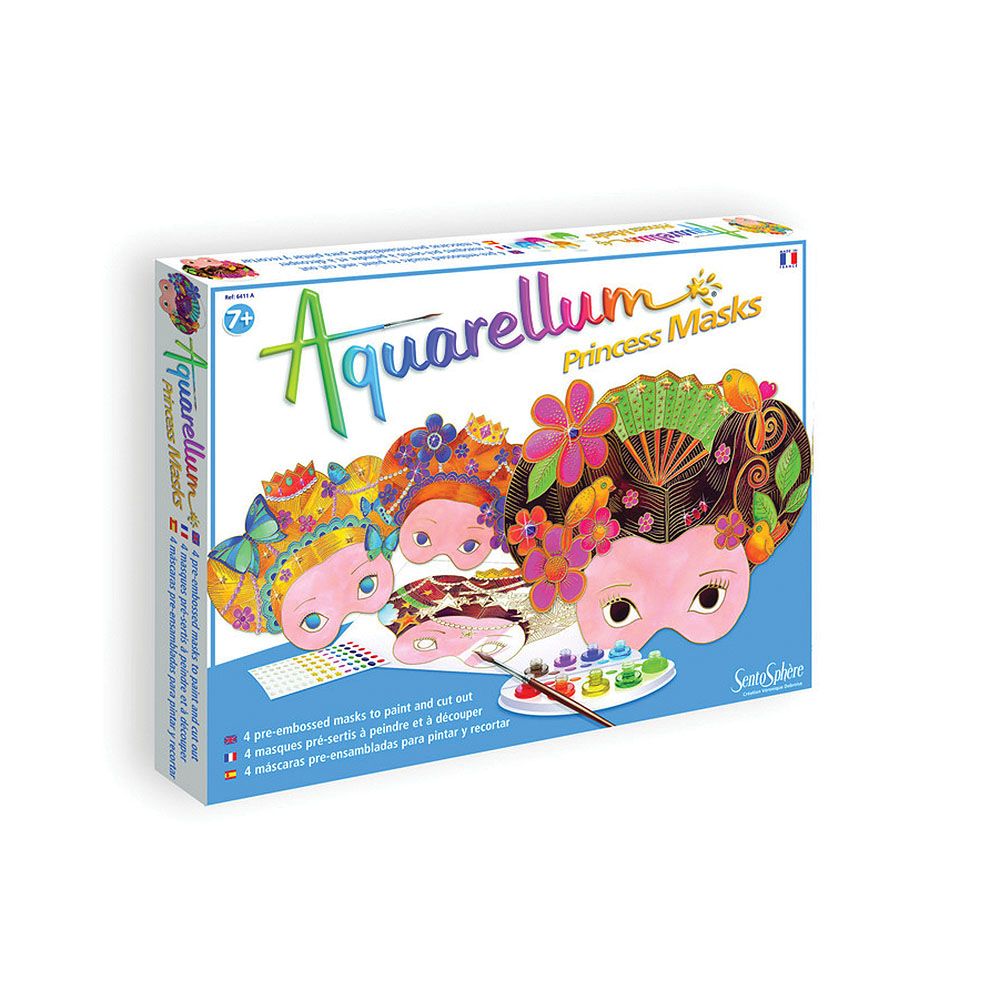 Aquarellum, Комплект за рисуване с акварелни бои, Маски на принцеси
