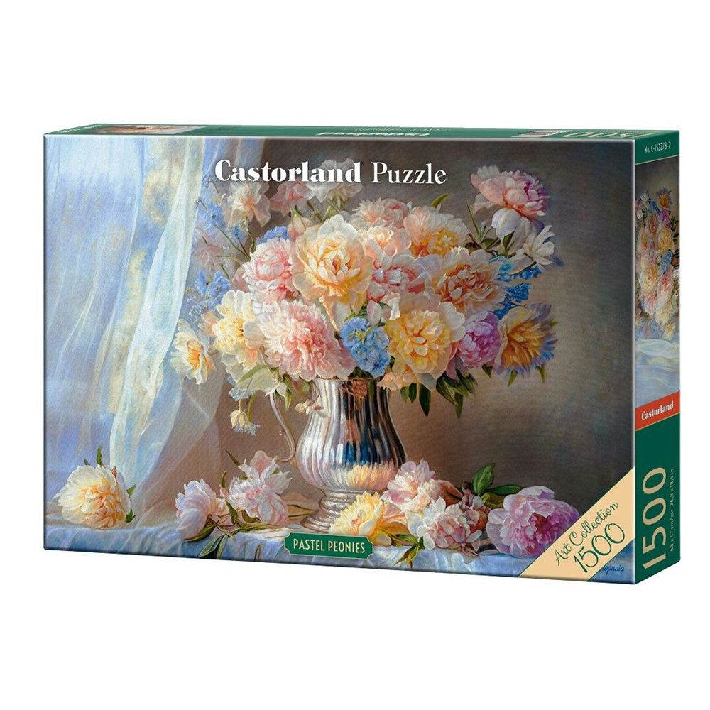 Castorland, Пастелни божури,  пъзел 1500 части