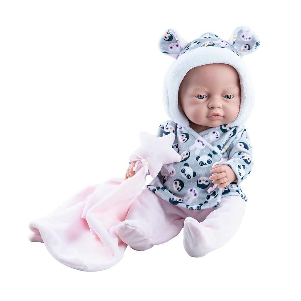 Bebitos, Кукла бебе Bebita Mantita, с одеяло със звезда, 45 см, Paola Reina