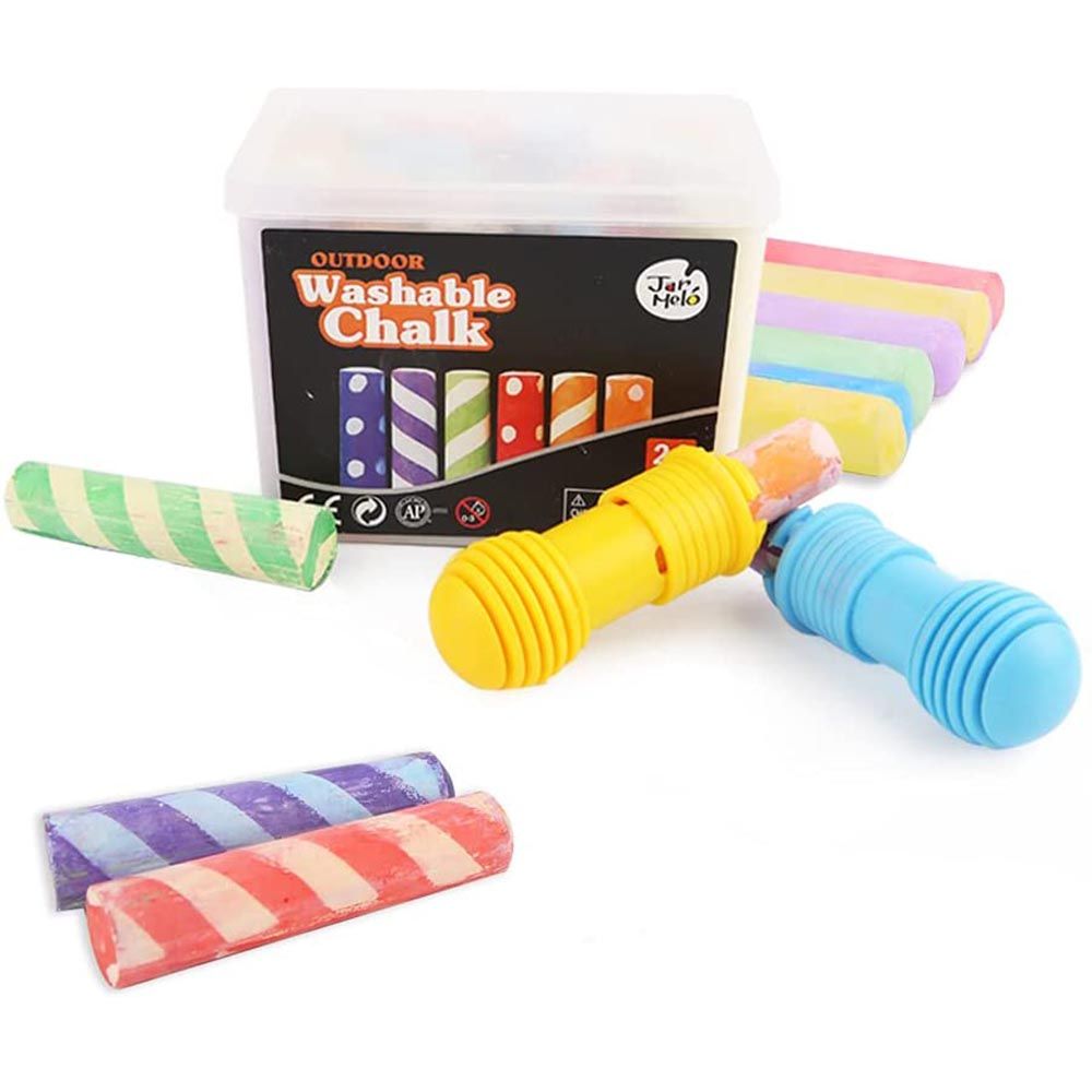 Миещи се цветни тебешири, с държачи, 24 цвята