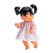 Кукла Чени, с рокля на цветя и розова жилетка, 20 см