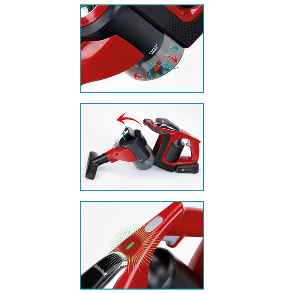 Bosch Unlimited Детска прахосмукачка, червена