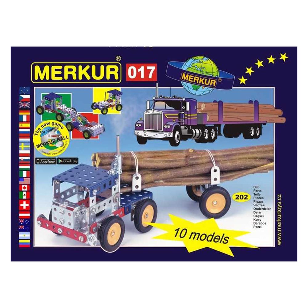 Merkur, Метален конструктор, Камиони, 10 в 1, 202 части