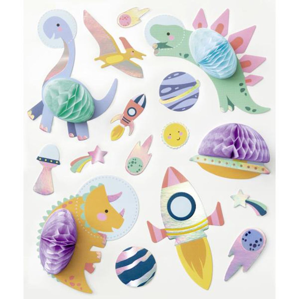 Стикери с 3Д ефект, Космос и динозаври
