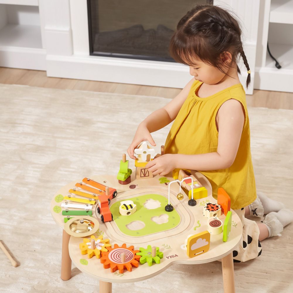 Дървена активна маса за игра