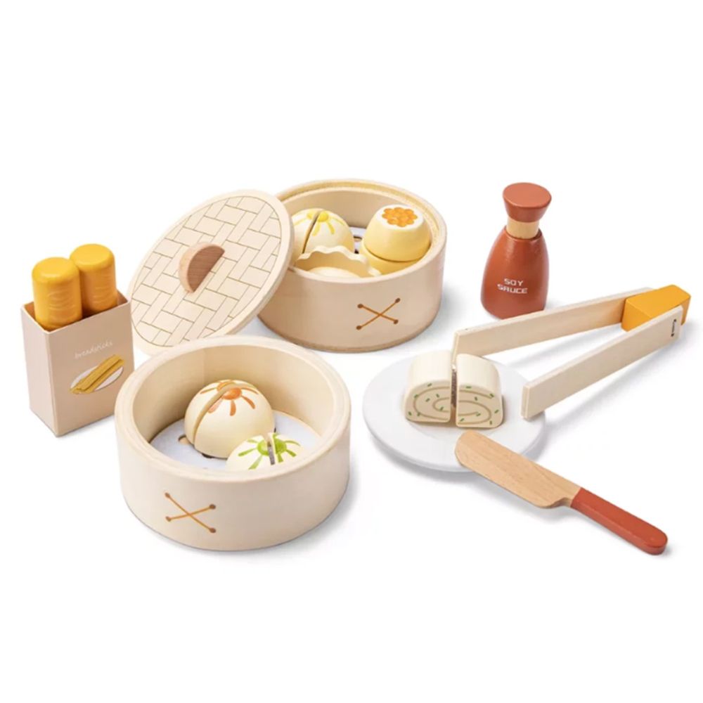 New Classic Toys, Дървен комплект за приготвяне и сервиране на дим сум