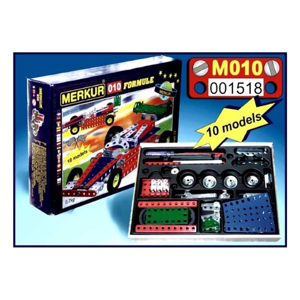 Метален конструктор, Състезателна кола, 10 в 1