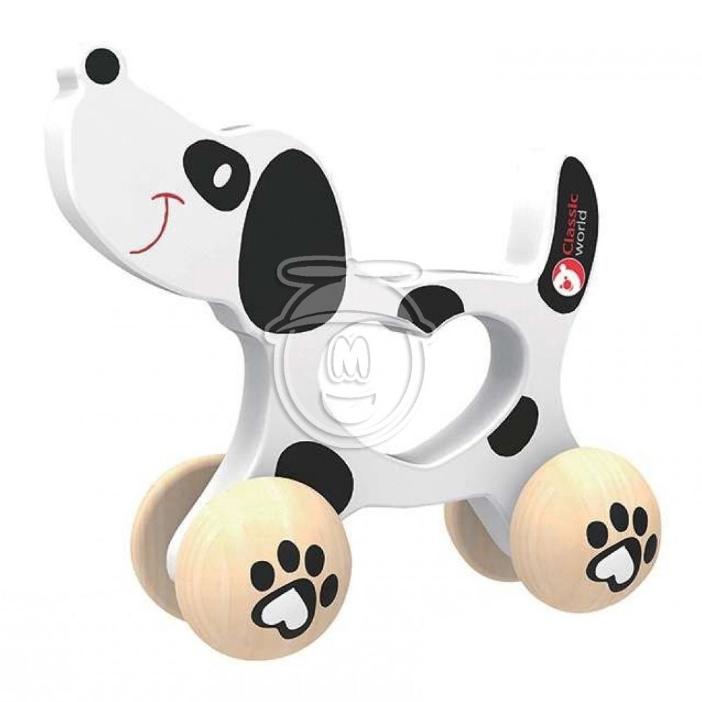 Classic world, Дървена играчка за бутане, Кученце