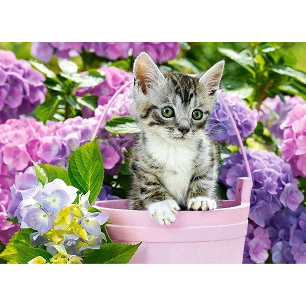 Коте в кошница, пъзел 200 части