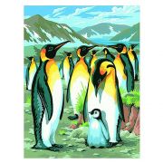 Рисуване по номера с акрилни бои, Пингвини
