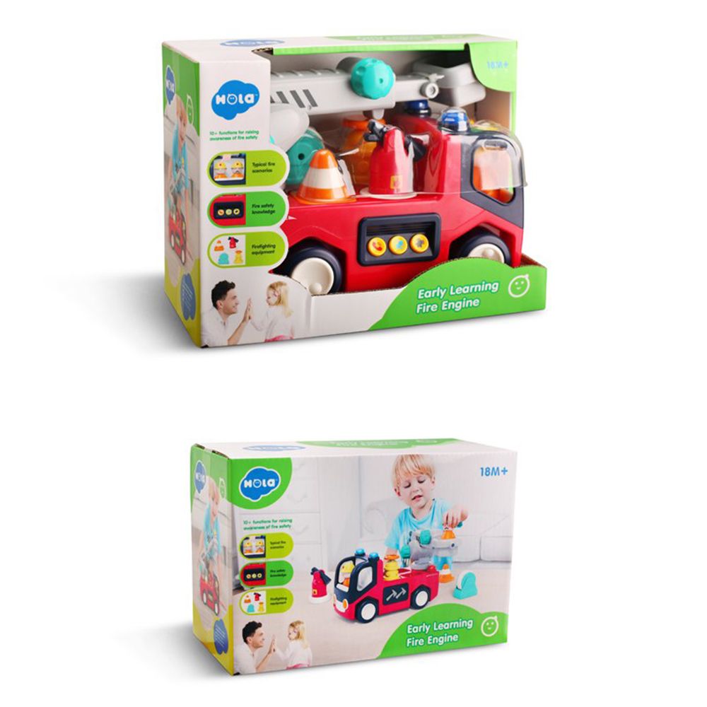 Пожарна кола за ранно обучение, със звук и светлина
