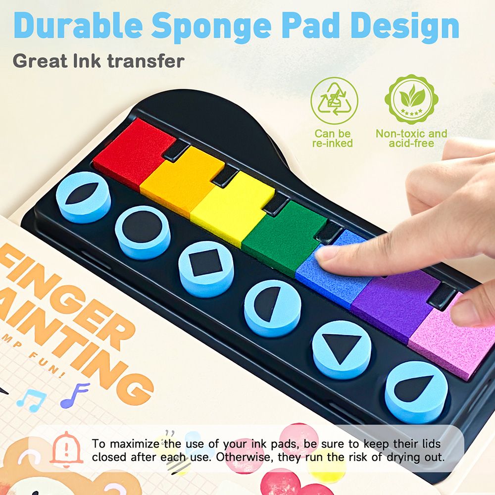 Книжка за рисуване с пръсти и печати