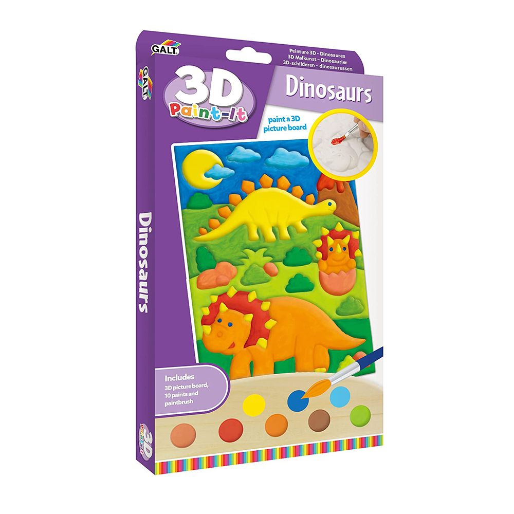 Galt Toys, Комплект за рисуване на релефна картина, Динозаври