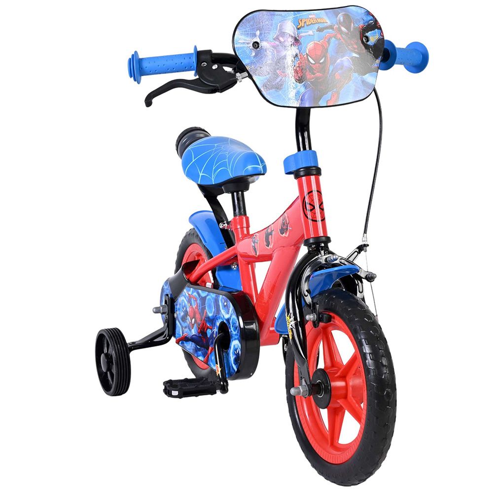 Детски велосипед с помощни колела, Marvel Spiderman, 12 инча