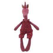 Розов еднорог, с дрешка, 48 см