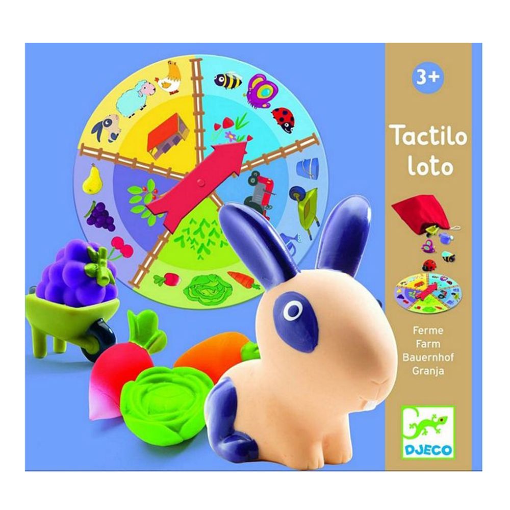 Djeco, Игра Лото, за развиване на осезанието, Ферма
