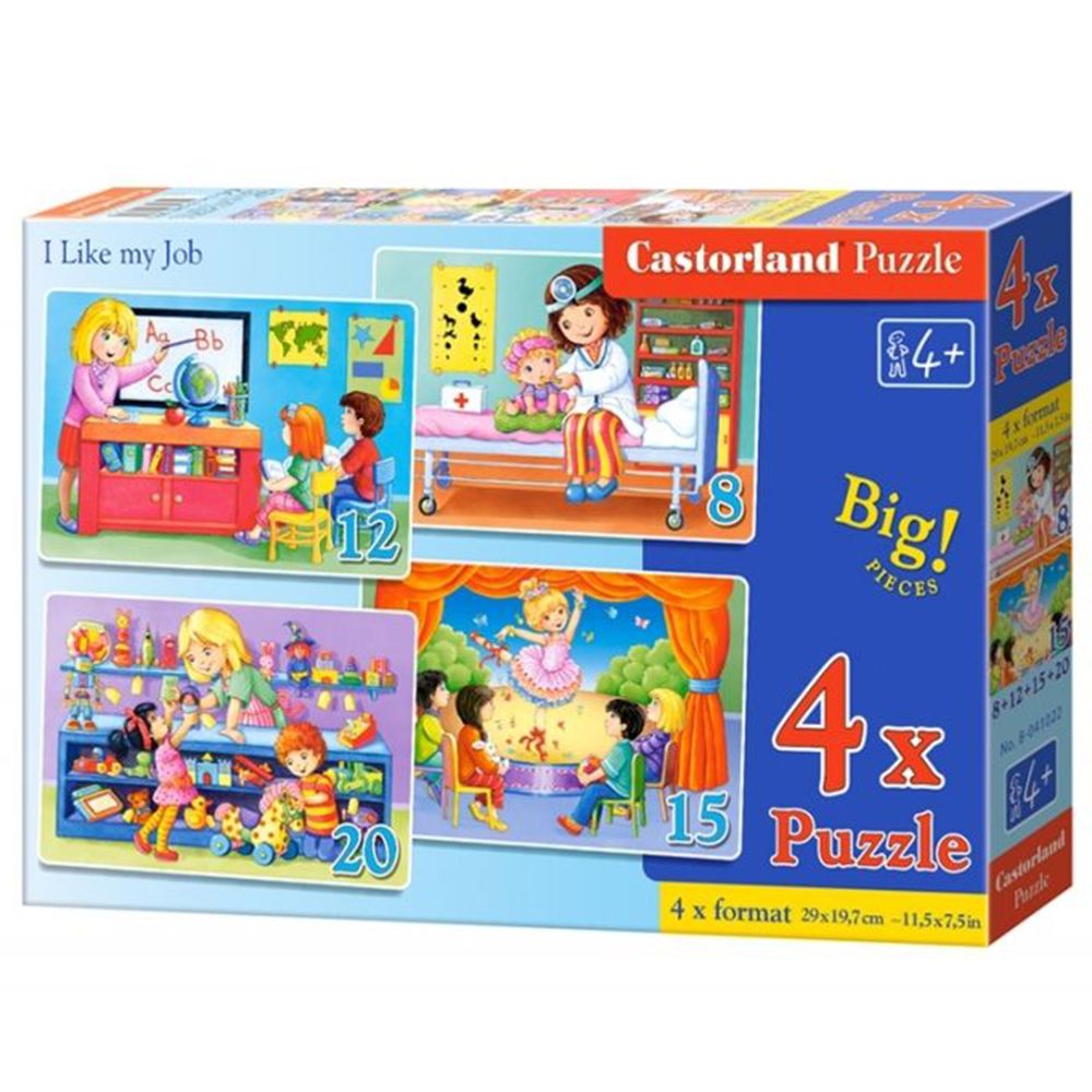 Castorland, Харесвам работата си, пъзел с 8, 12, 15 и 20 елемента