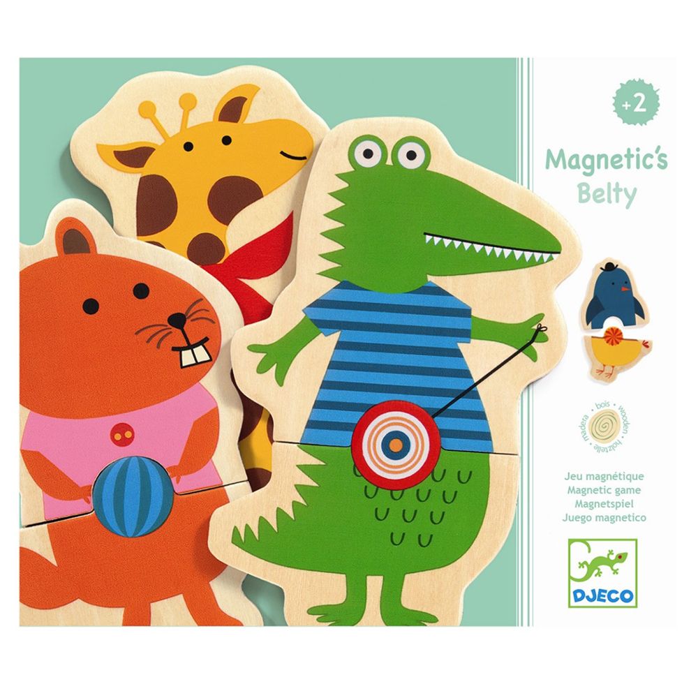 Djeco, Игра с дървени магнити, Малки животни