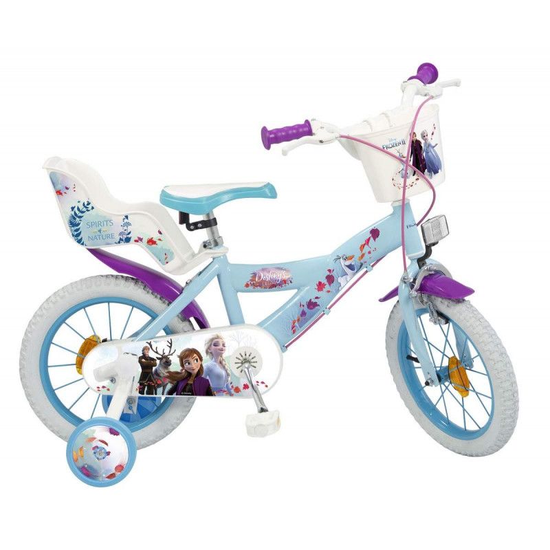Toimsa, Детски велосипед Frozen II, с помощни колела, 14 инча