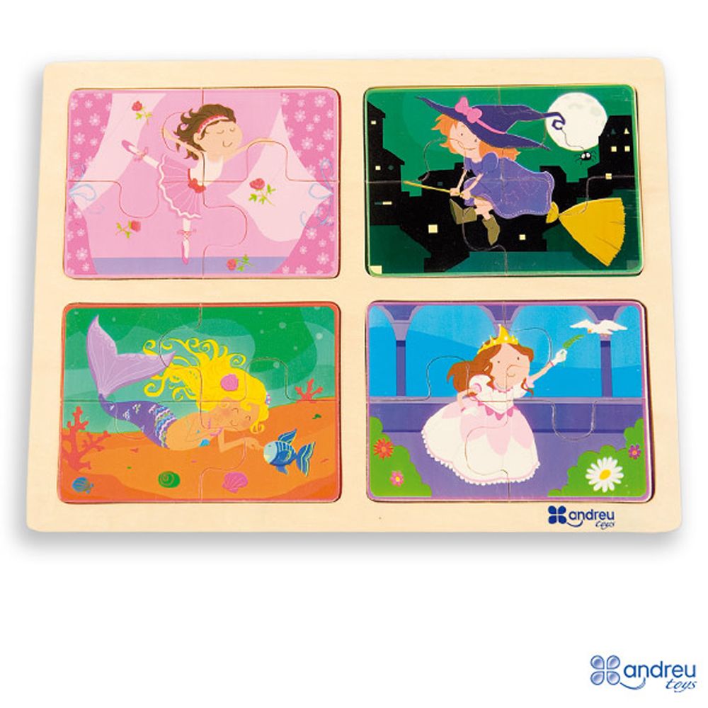 Andreu toys, Пъзел Фантазия, 4 пъзела с по 4 части