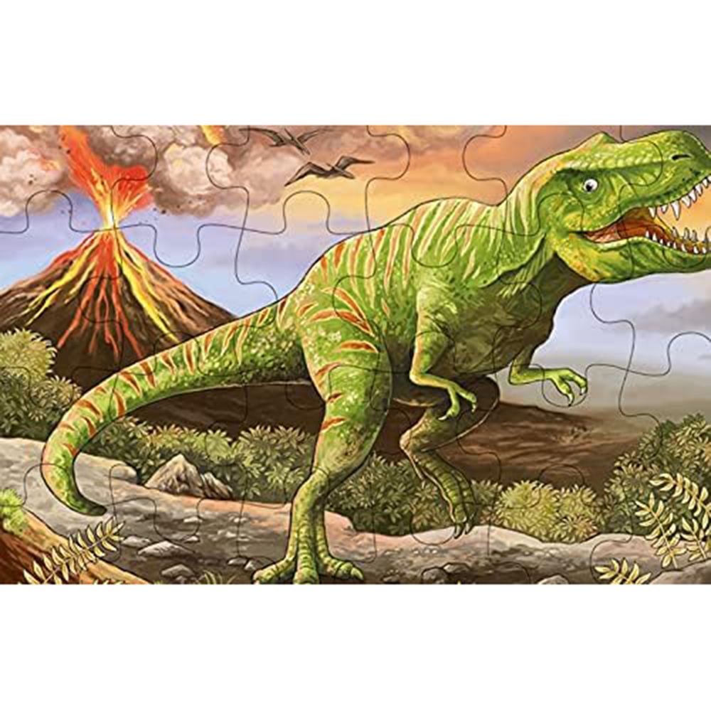 Мини дървен пъзел, Динозаври, 24 части, асортимент