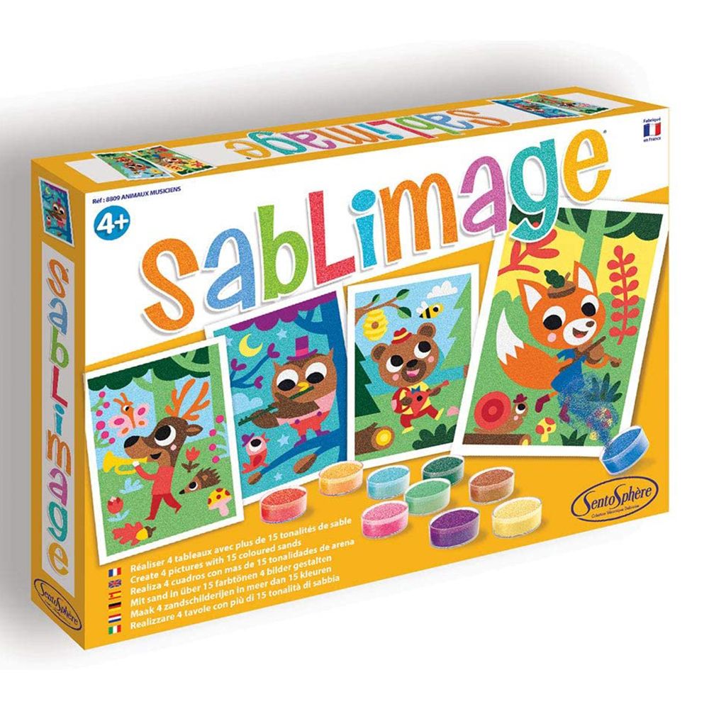 Kомплект за рисуване с цветен пясък, Горски животни