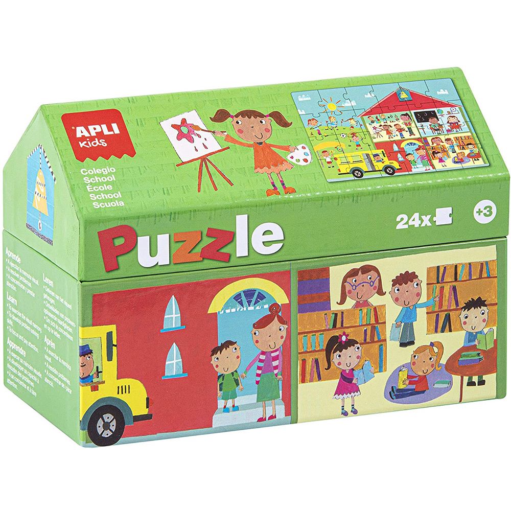 Apli kids, Занимателен пъзел в къщичка, Изгради училище, 24 елемента
