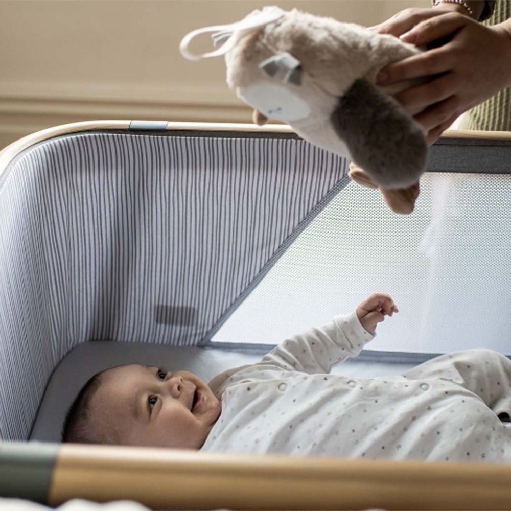 Бухалчето Оли Делукс с БЯЛ ШУМ, бебешка играчка за сън