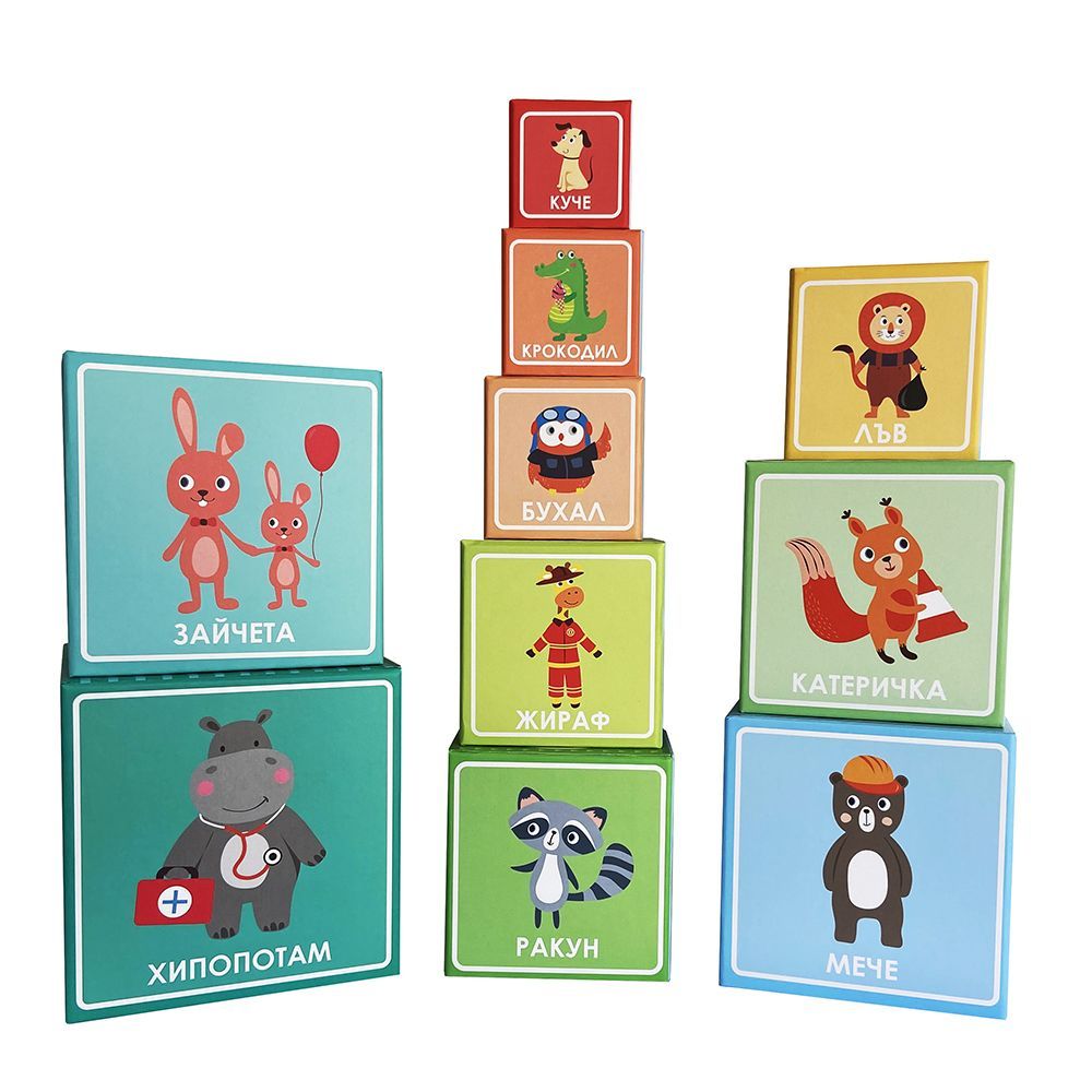 Tini Toys, Кула от картонени кубчета за най-малките, Превозни средства