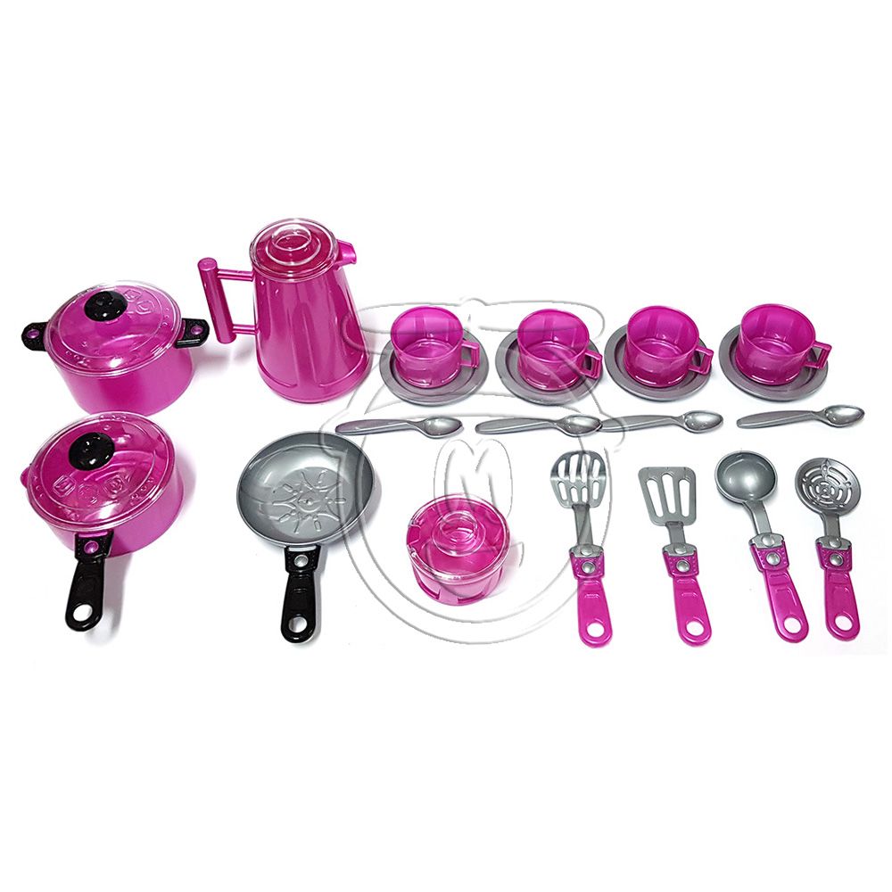 OrioN toys, Комплект за готвене и чаен сервиз в кошница, 26 части