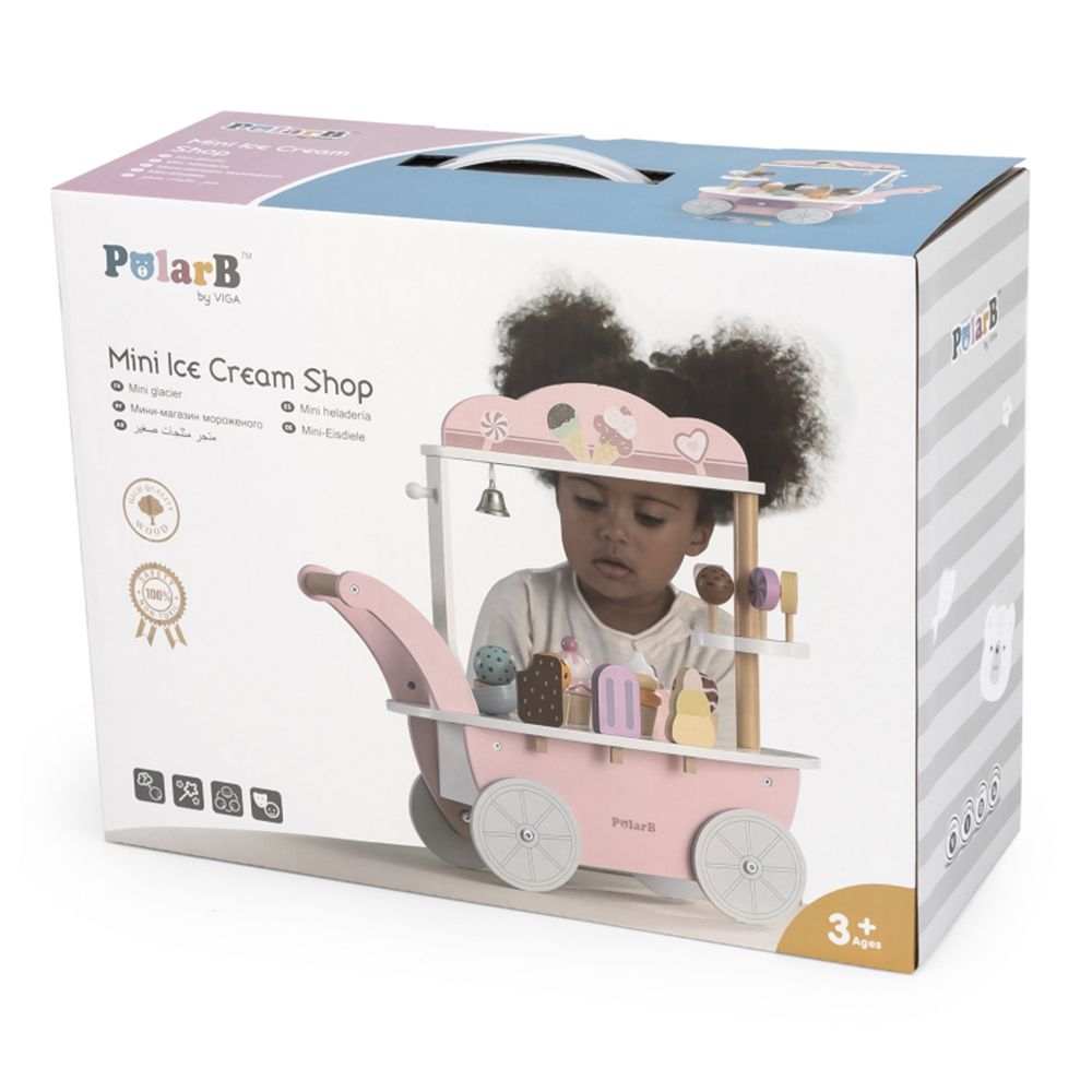 Дървена количка за сладолед