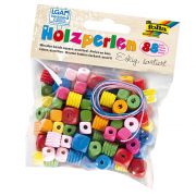 Квадратни дървени мъниста, 84 бр.