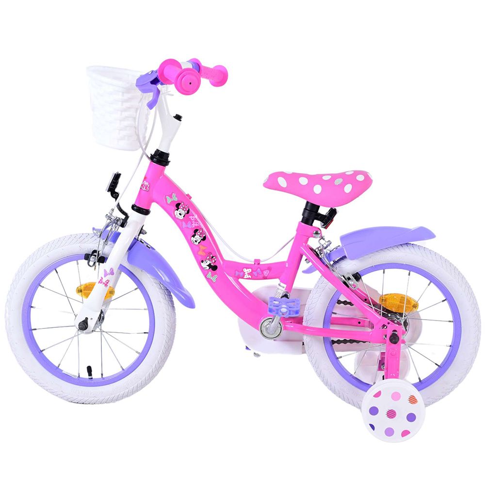 Детски велосипед с помощни колела, Дисни Мини Маус, 14 инча