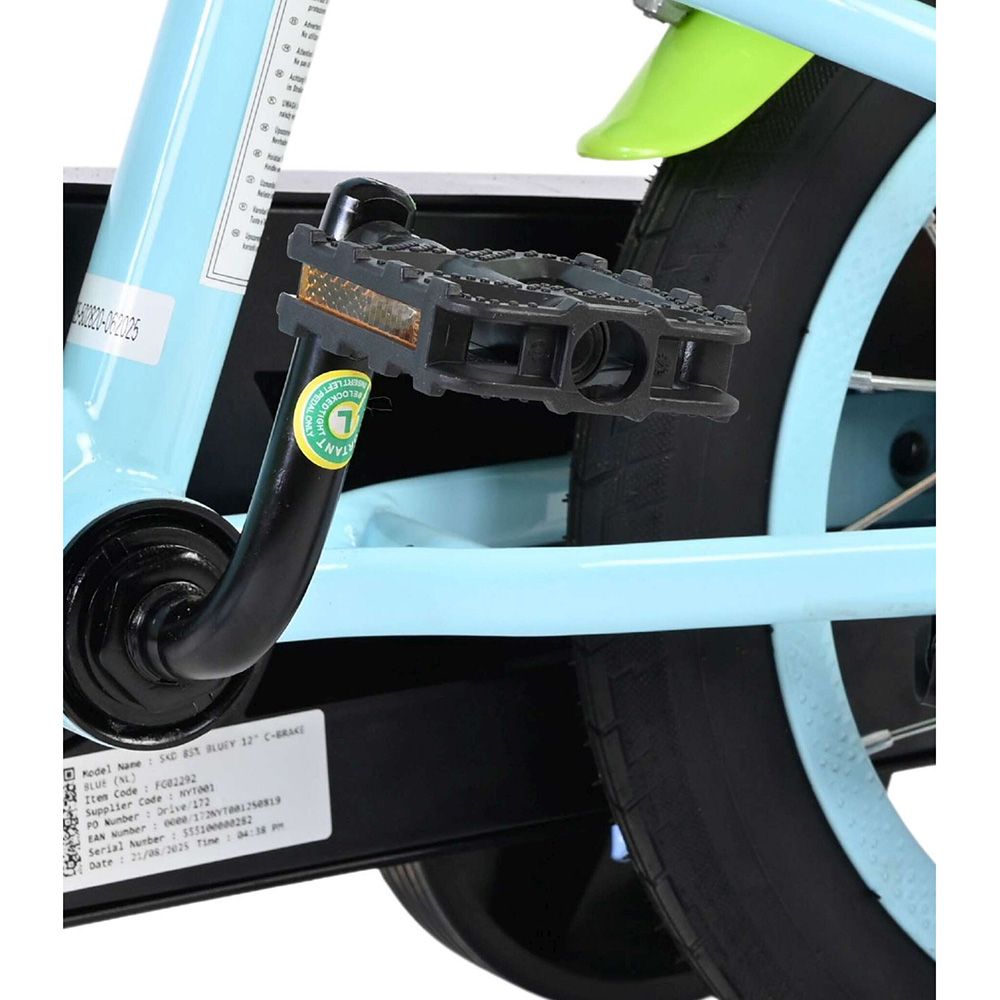 Детски велосипед с помощни колела, Bluey,12 инча