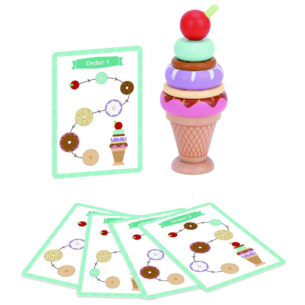 TookyToy, Дървена игра за нанизване, Направи сладолед