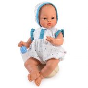 Кукла-бебе Коке, с костюмче, със сини дантели