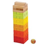 Дървена игра за баланс, Цветна дженга със зарче