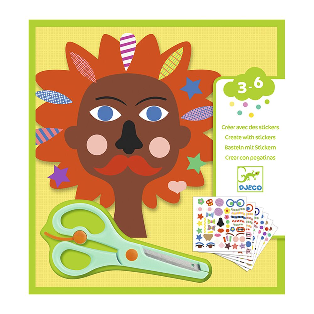 Djeco, Създай луди прически със стикери