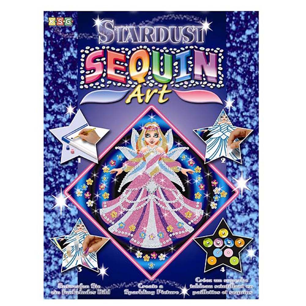 Sequin art, Изкуство с пайети и блестящ пясък, Принцеса