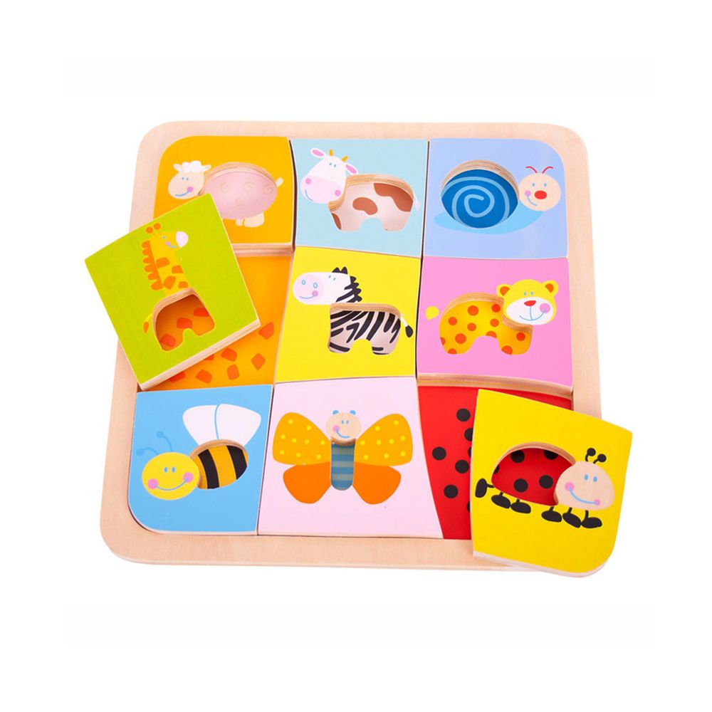 BIGJIGS, Дървен пъзел с асоциации, Животни