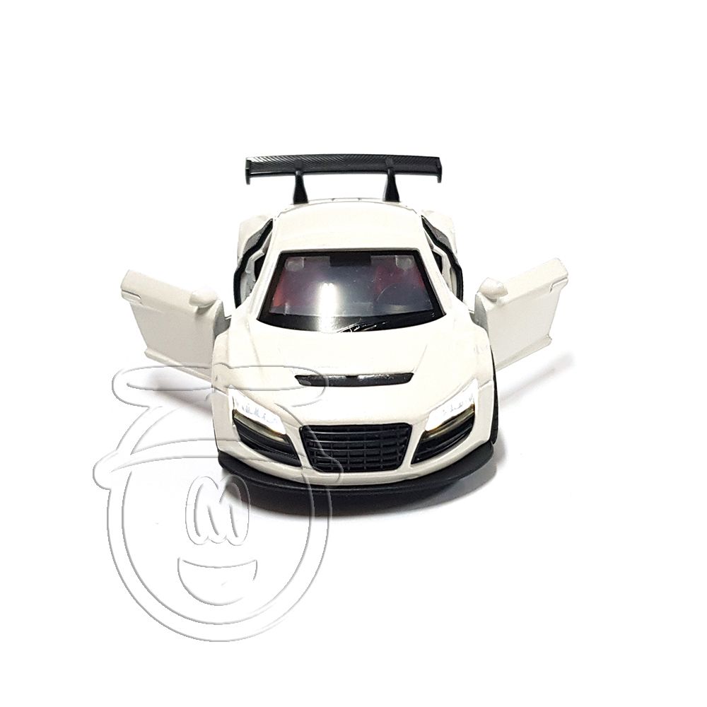 Състезателна метална кола Audi R8, бяло