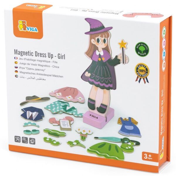Viga toys, Магнитна игра, Облечи момичето