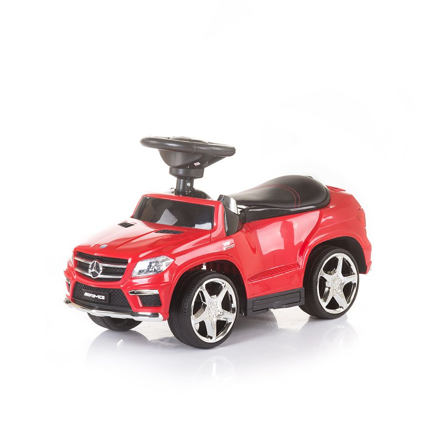 Количка за яздене с дръжка, Mercedes Benz GL63 AMG, червена