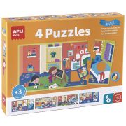 Образователен пъзел, Подреди стаята, 16 елемента