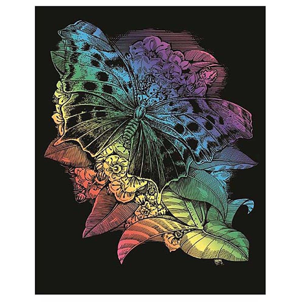 Sequin art, Гравиране на цветна основа, Пеперуда