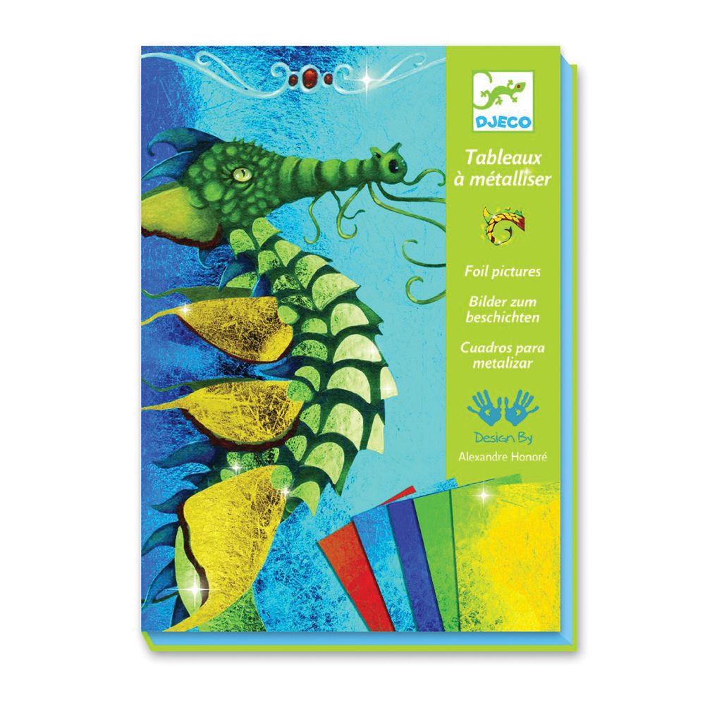 Djeco, Комплект за апликация с фолио, Дракони