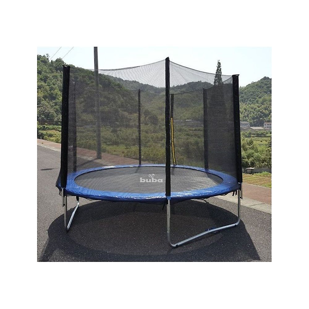 Детски батут с мрежа и стълба, 252 см